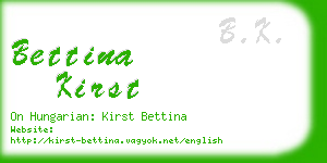 bettina kirst business card